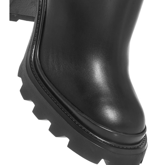 Tod’s Chelsea block heel boots booties leather black size 9.5 - Picture 4 of 9